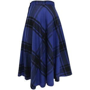 Vintage Liz Claiborne Royal Blue/Black Plaid Skirt